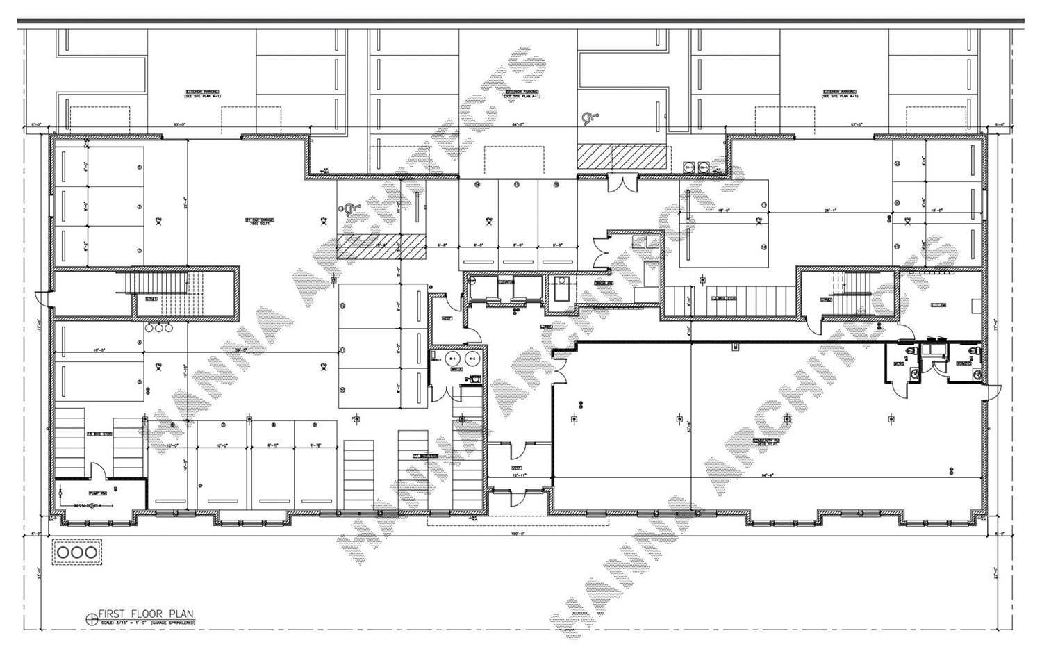 Ground Floor Plan for 5950 N Sheridan Road. Drawing by Hanna Architects