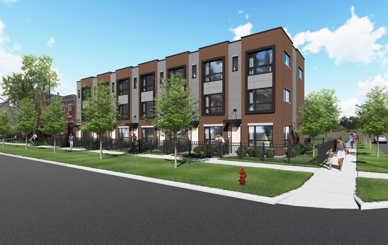 Harrison Row Townhomes. Rendering by Axios Architects