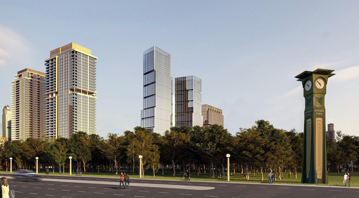 View of 300 W Oak Street and 310 W Oak Street in Phase 5 for North Union. Rendering by Hartshorne Plunkard Architecture