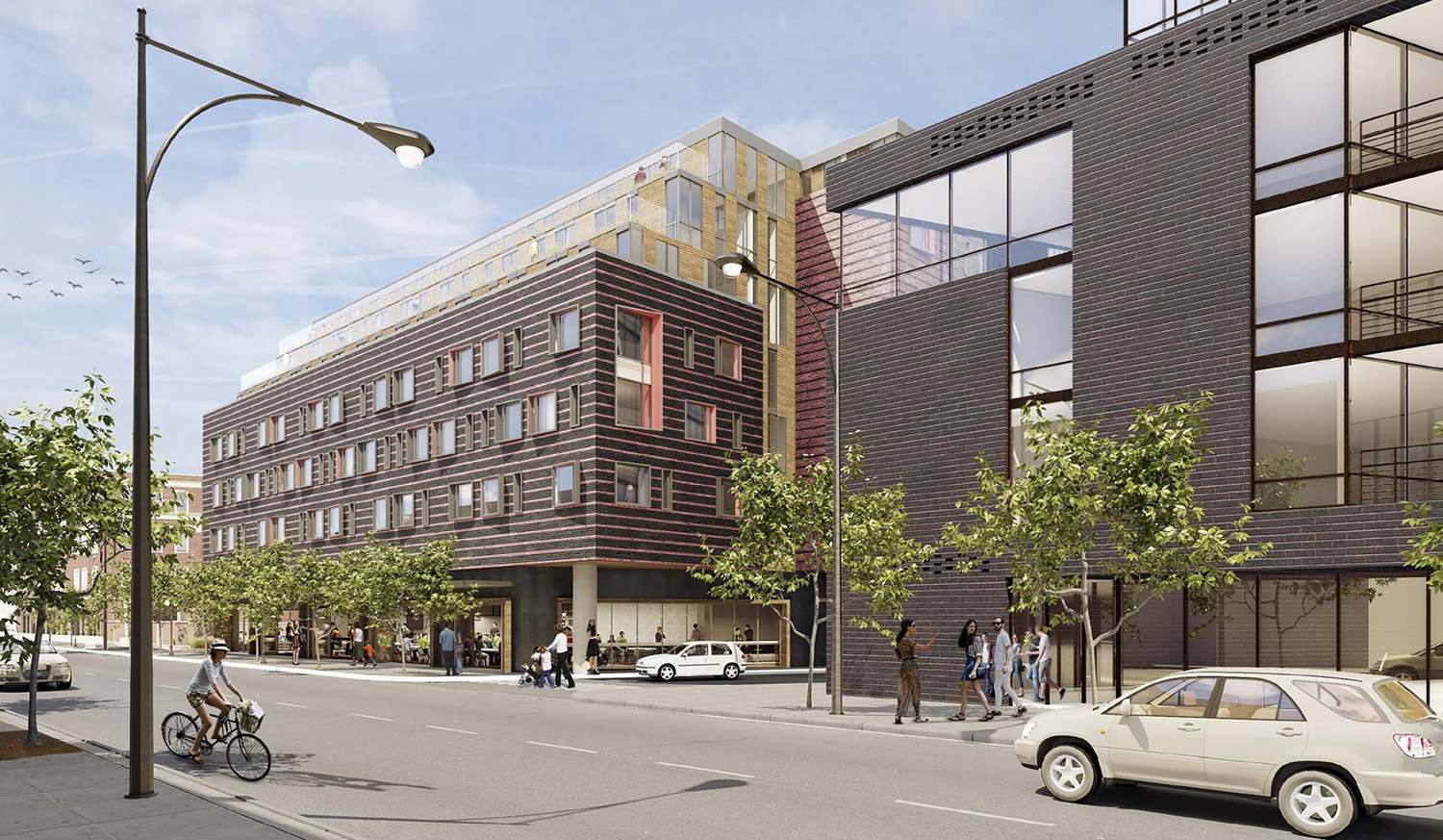 View of 3440 N Broadway. Rendering by Eckenhoff Saunders Architects