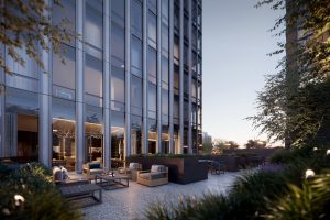 Amenity deck at One Chicago Residences