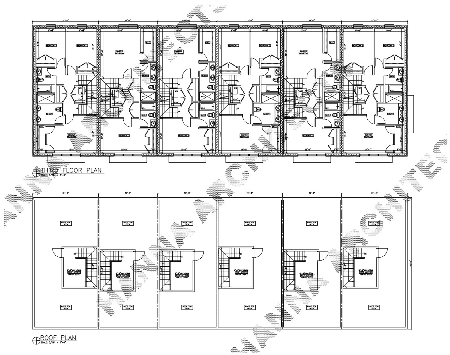 Floor Plans for 2607 W Carmen Avenue. Drawing by Hanna Architects