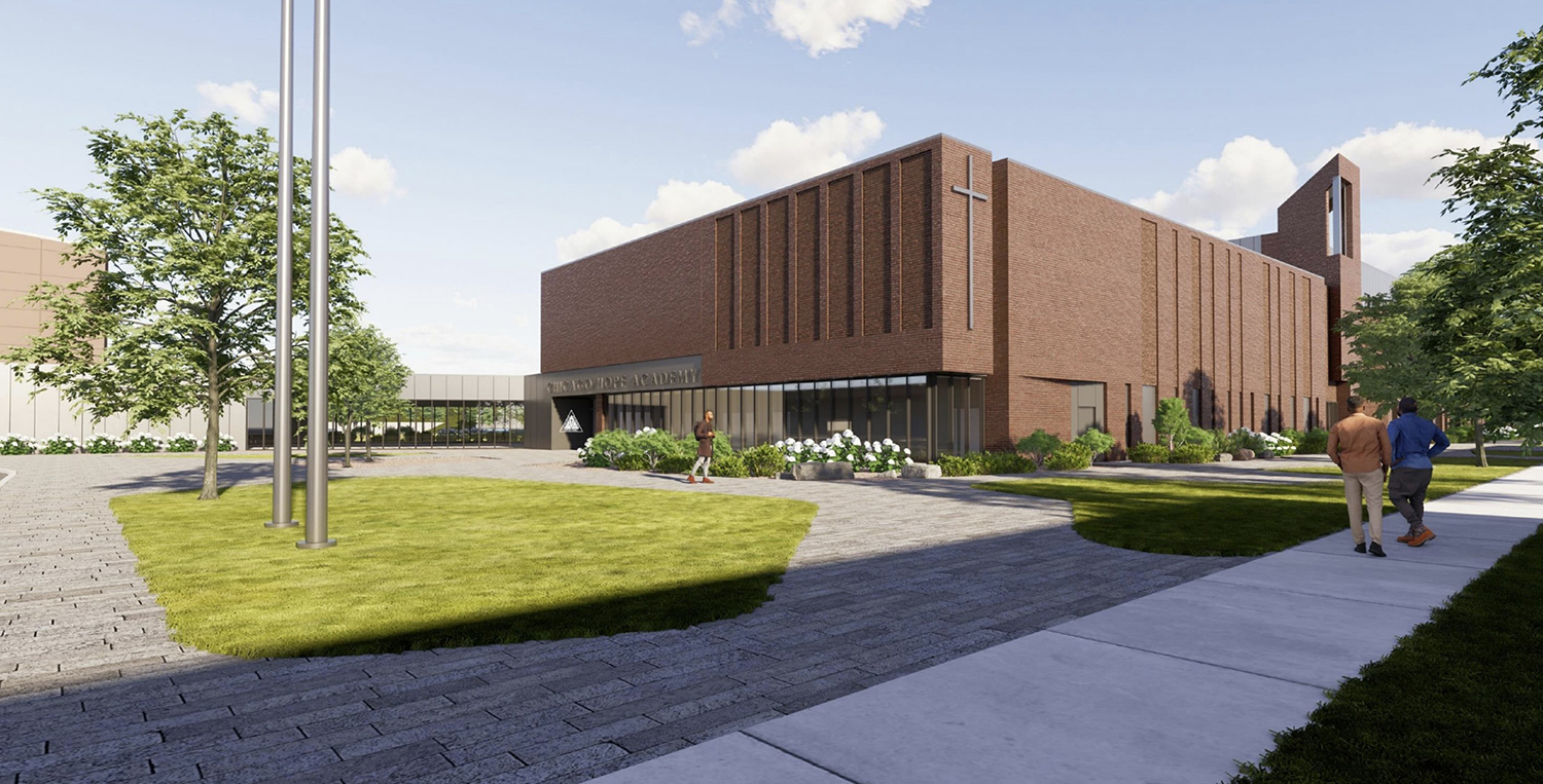Chapel at Chicago Hope Academy at 731 S Washtenaw Avenue. Rendering by Team A