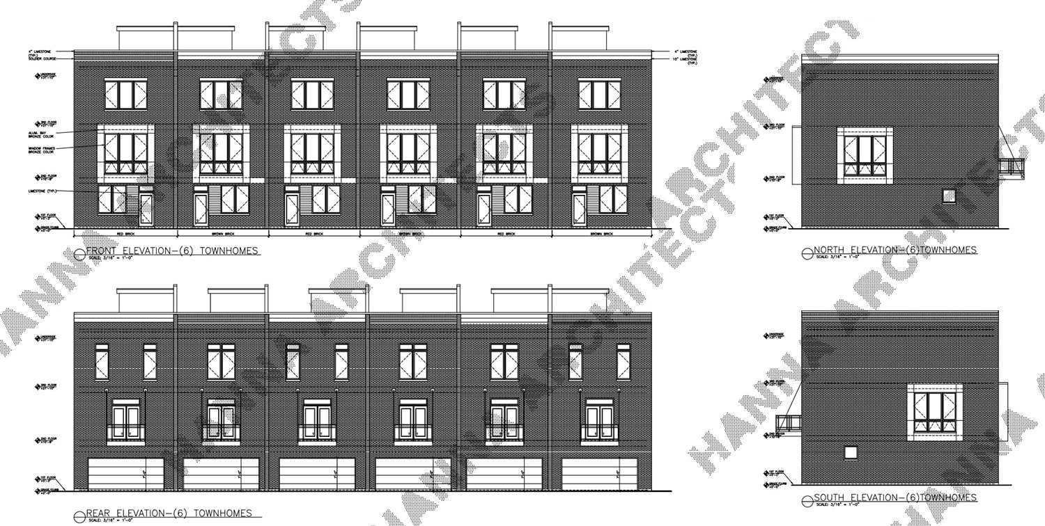 Elevations for 2607 W Carmen Avenue. Drawing by Hanna Architects