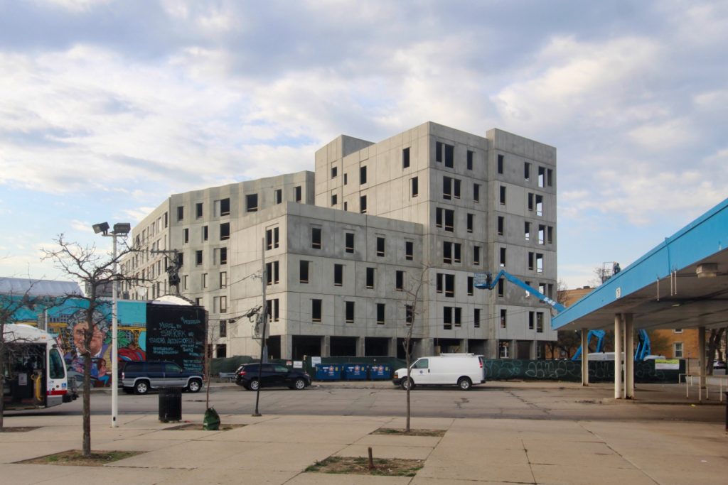 Exterior Walls Complete for Emmett Street Apartments in Logan Square