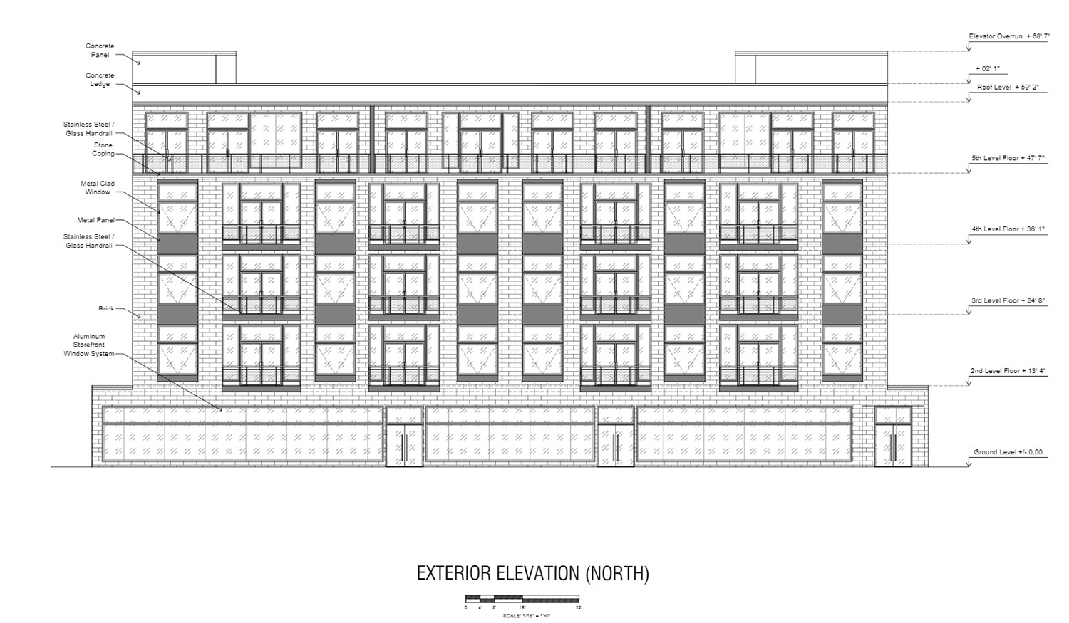 North Elevation for 2907 W Irving Park Road. Drawing by CAMACC Architecture