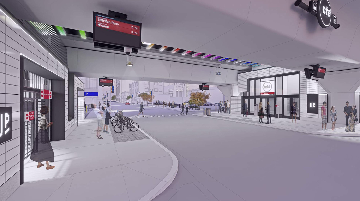 Lawrence CTA L Station. Rendering by EXP