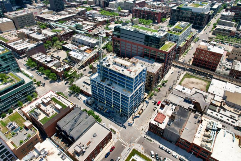 1045 on Fulton Market Reaches Full Height in Fulton Market District