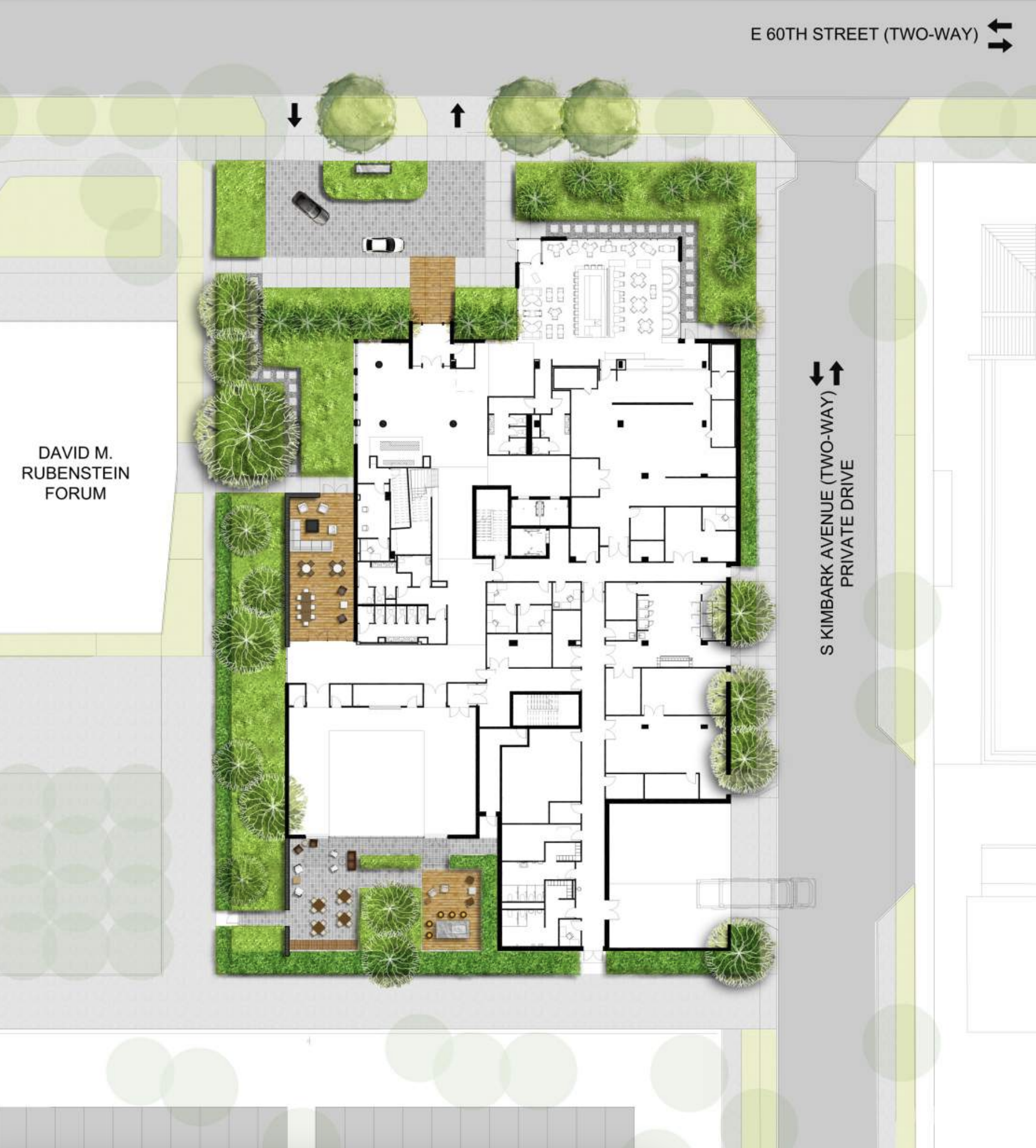 The Study at University of Chicago ground-floor plan