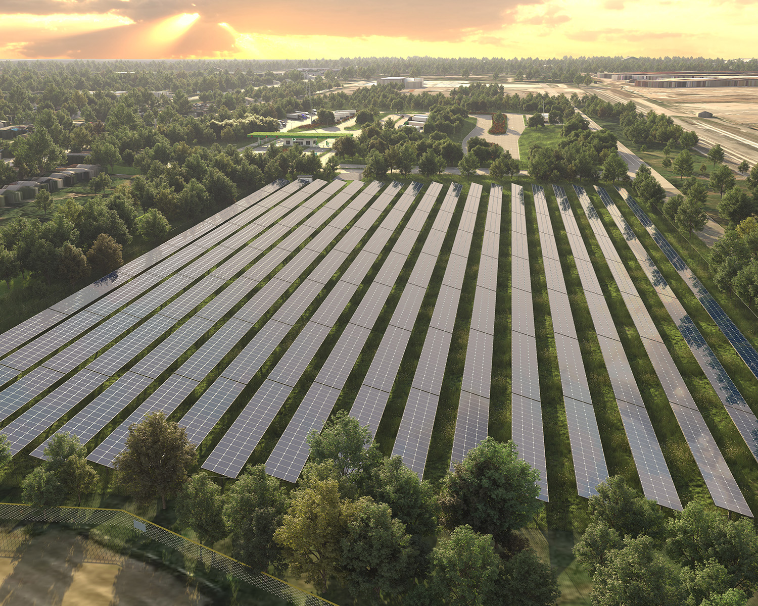 Solar Field at The Invert Chicago. Rendering by The Invert Chicago
