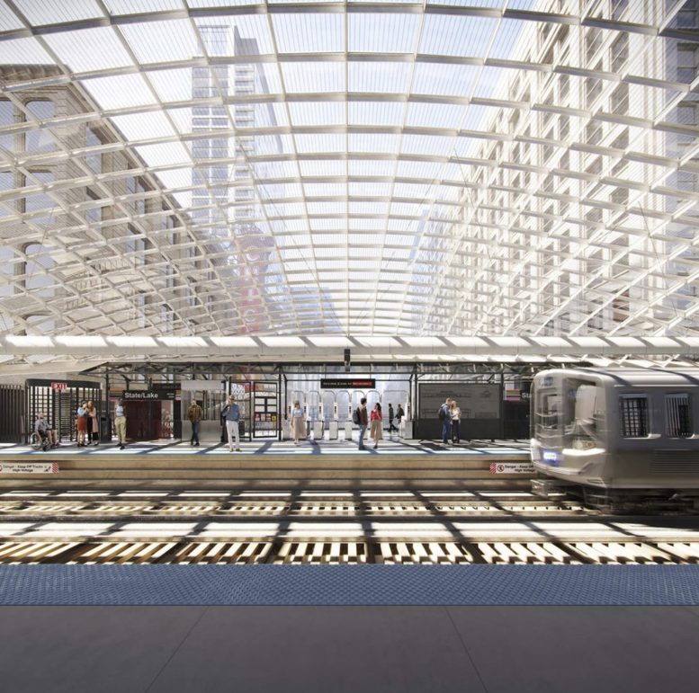 Renderings Revealed for Rebuilt State/Lake CTA L Station in The Loop ...