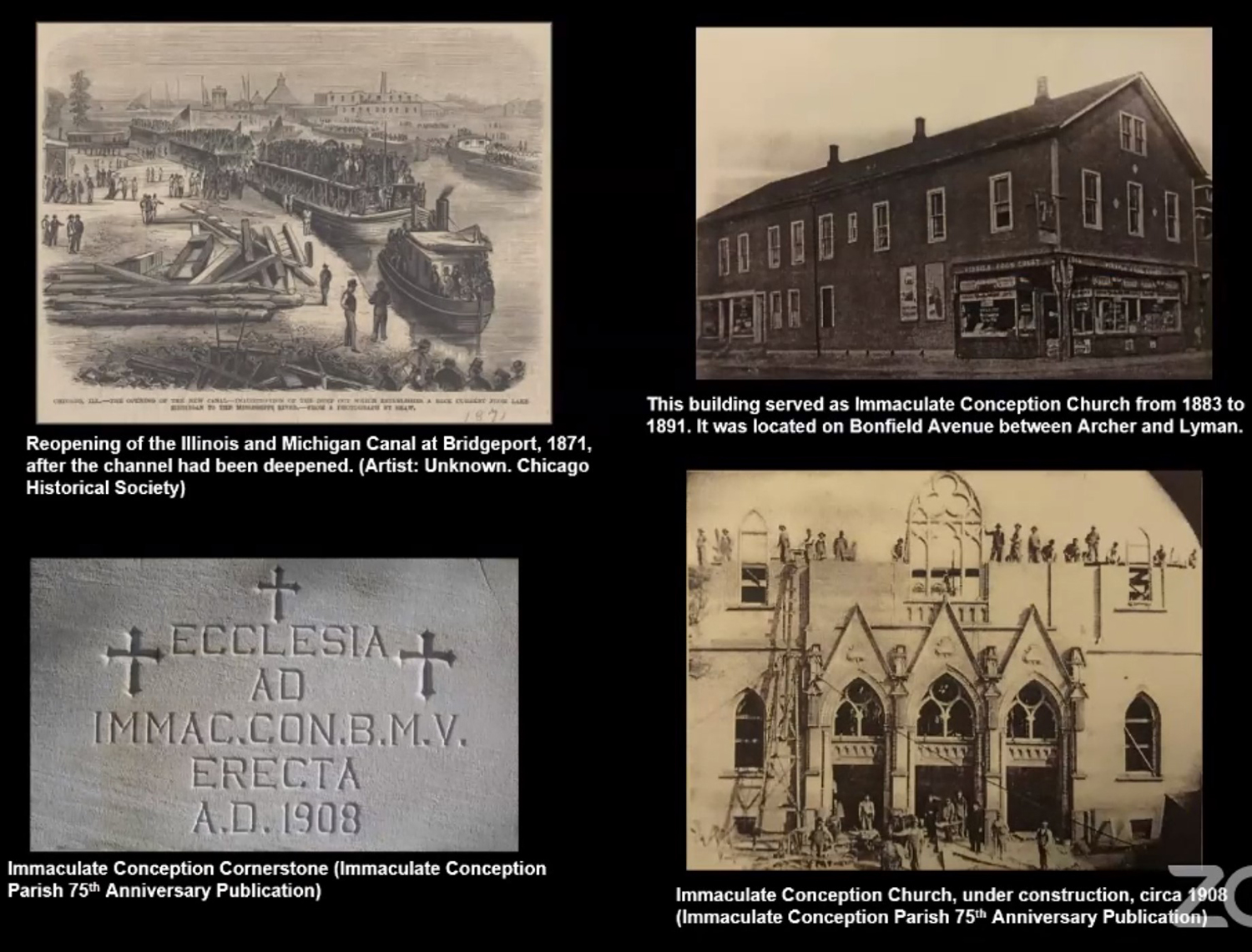 Historic Images of Immaculate Conception Church (now Monastery of the Holy Cross). Images by CCL