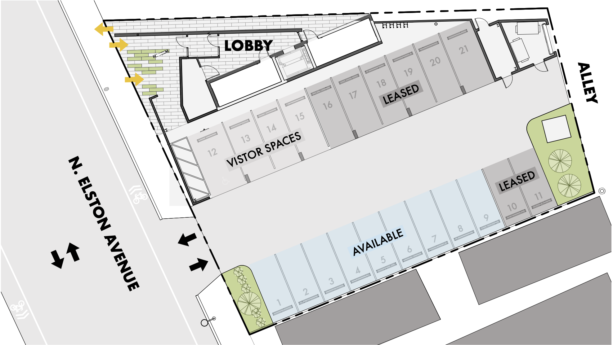 1525 N Elston Avenue ground floor plan