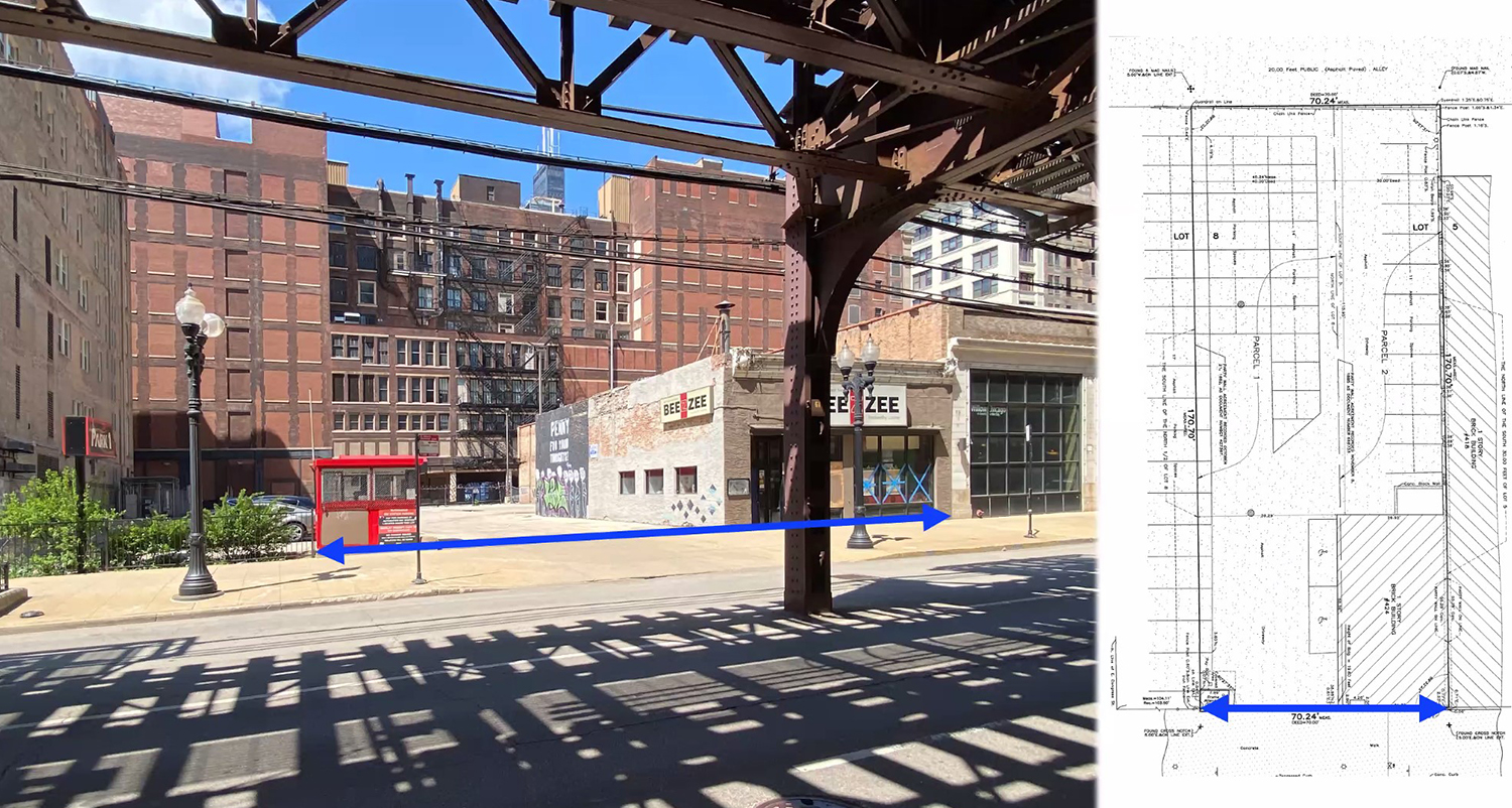 Site of 424 S Wabash Avenue. Images by Pappageorge Haymes