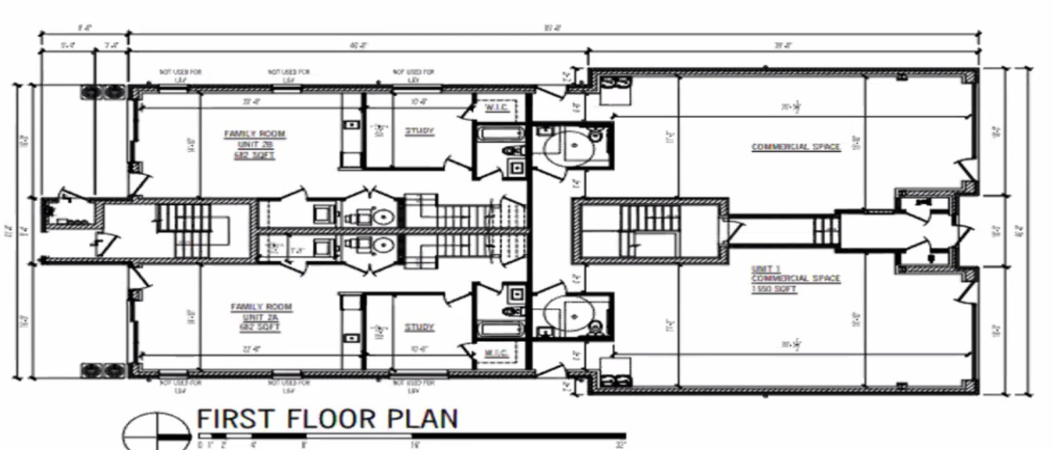 Ground Floor Plan for 2913 W Belmont Avenue. Drawing by 360 Design Studio