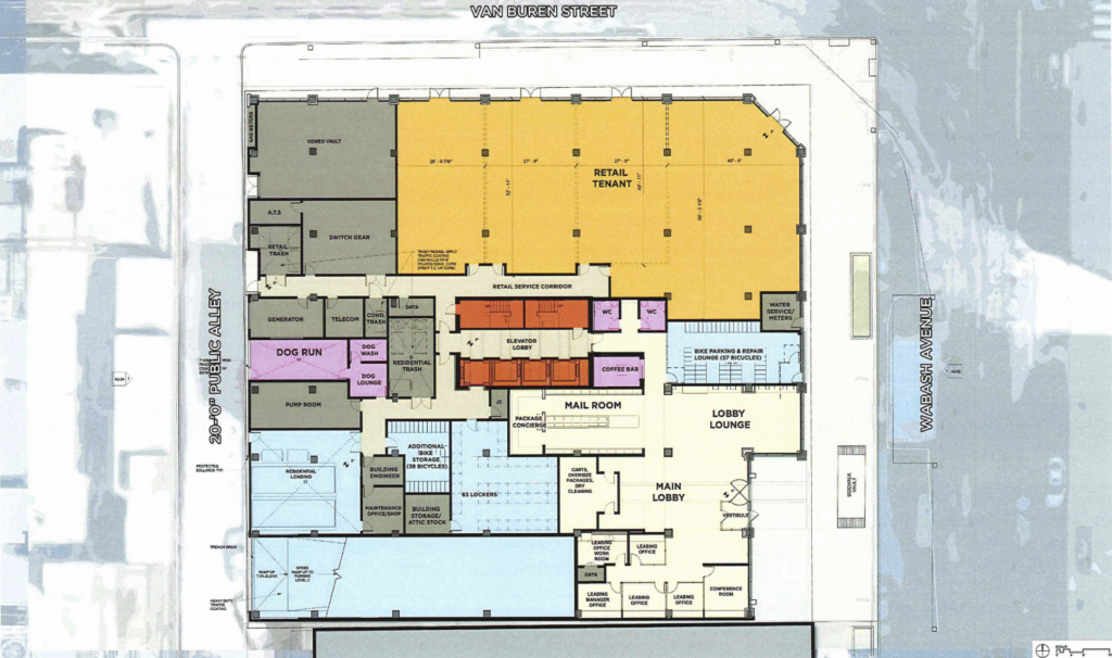 410 S Wabash Avenue ground-floor plan