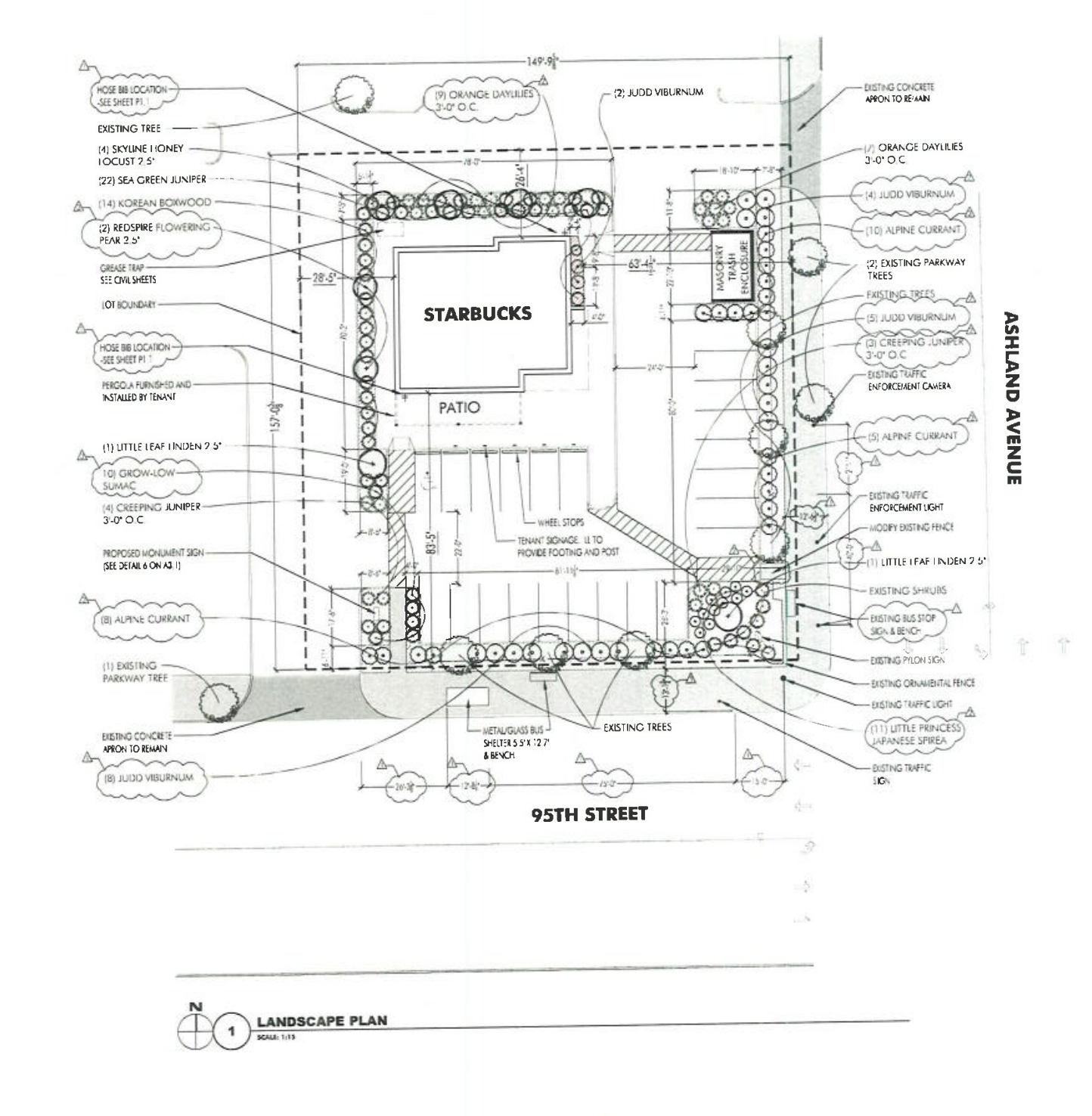 9438 S Ashland Avenue landscape plan