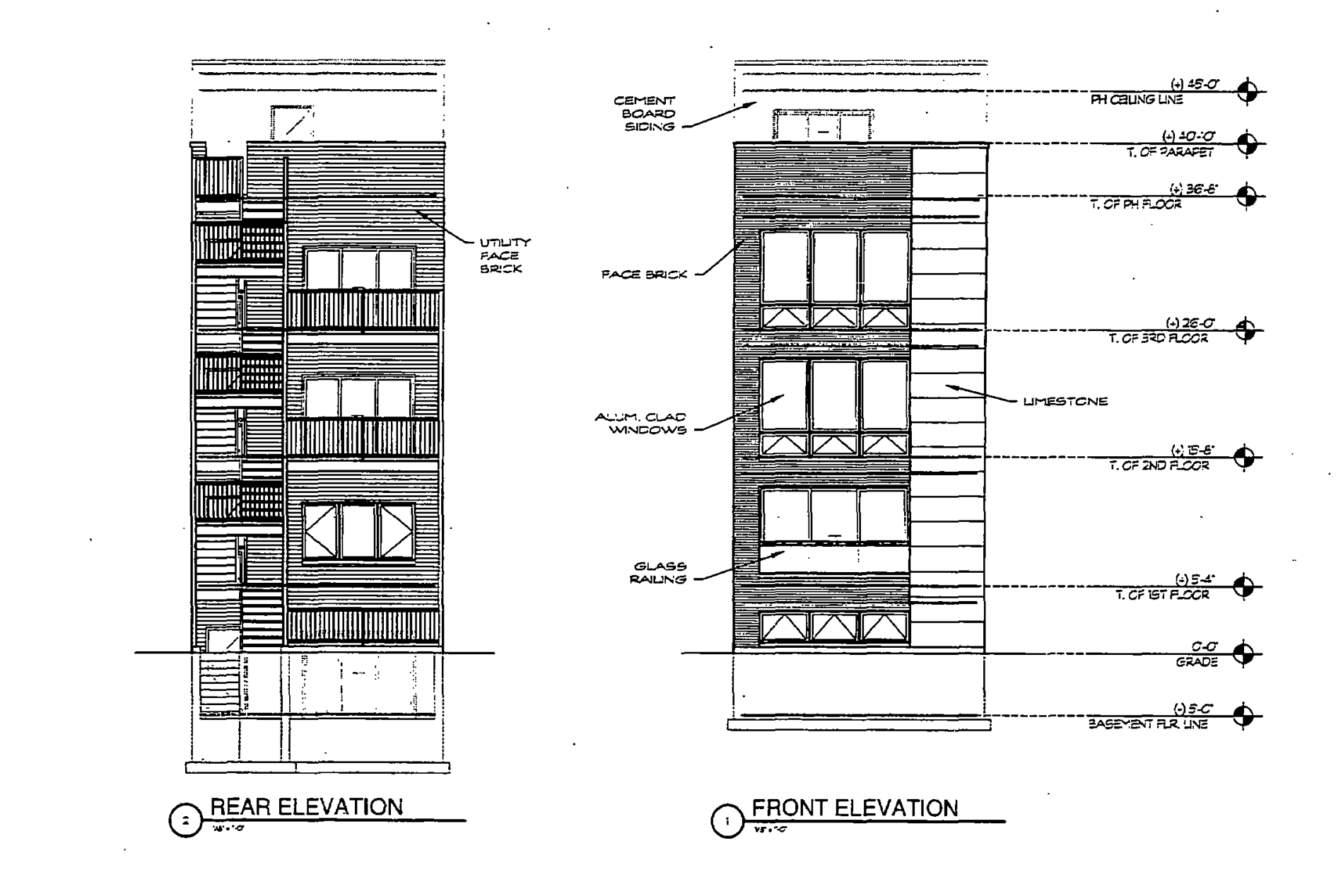 1423 W Huron Street front and rear elevations