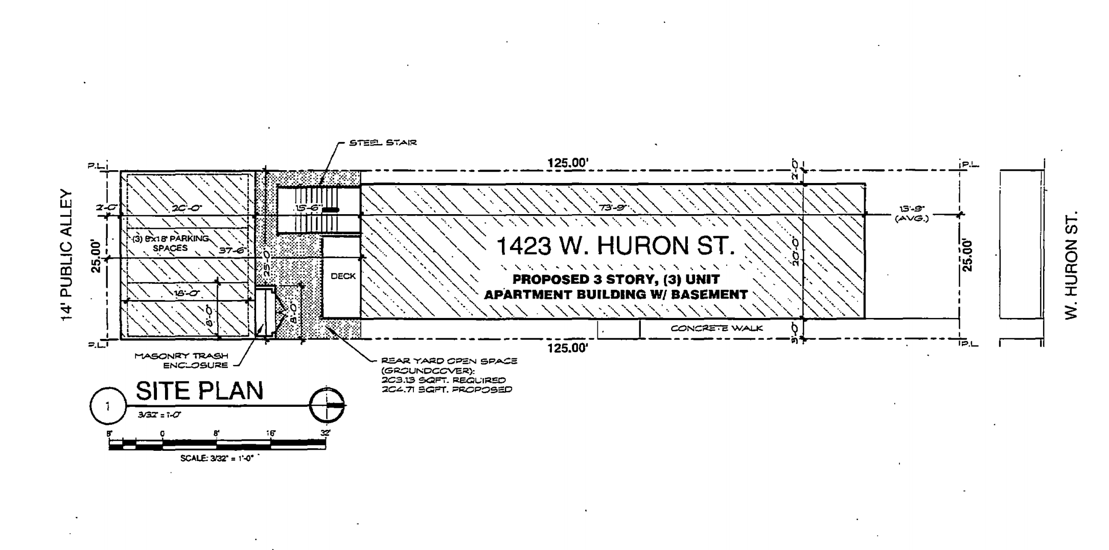 1423 W Huron Street site plan