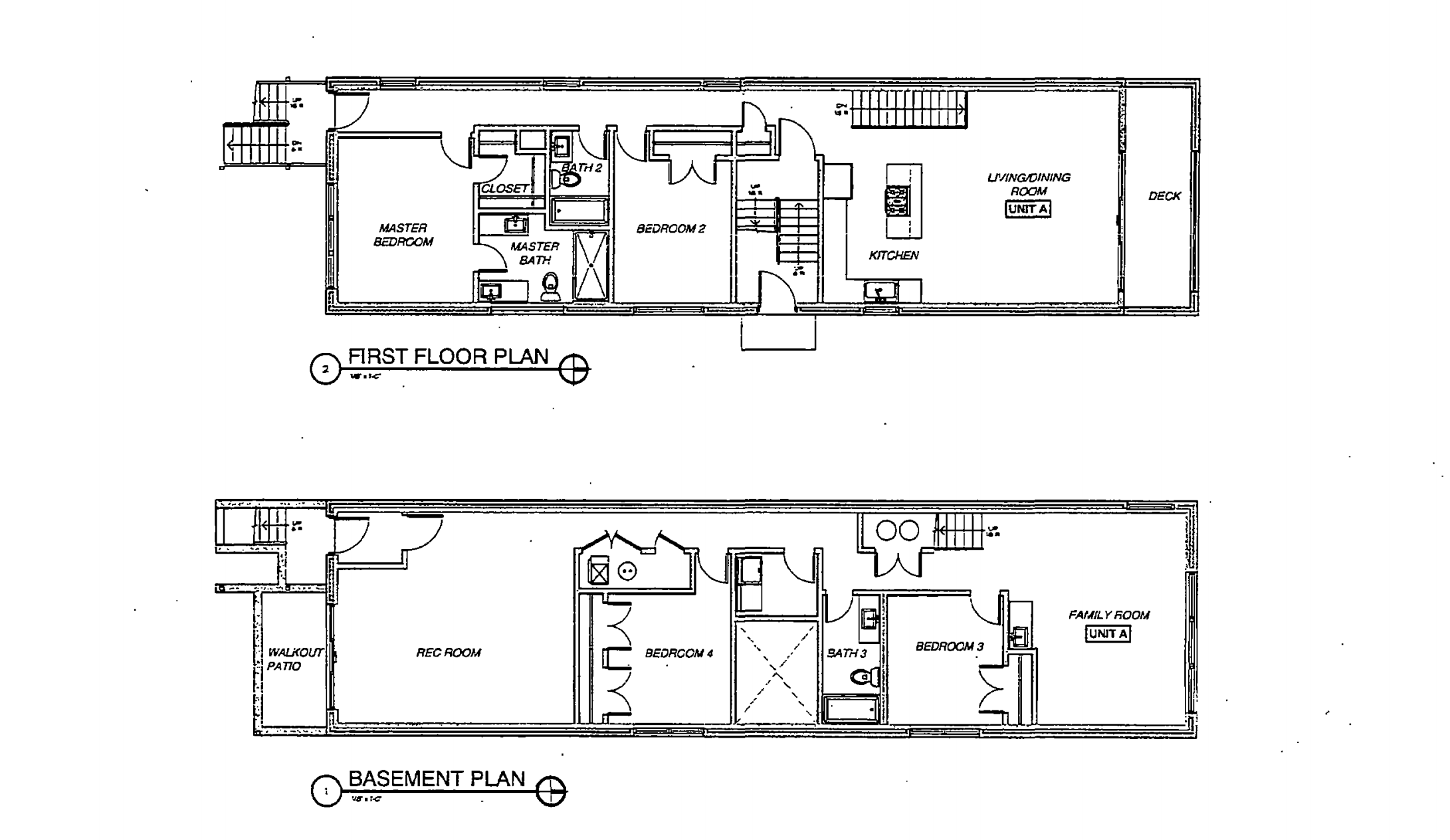 1423 W Huron Street basement and first floor plans