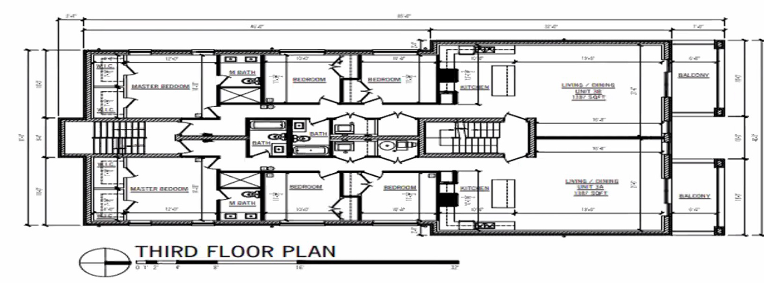 Third Floor Plan for 2913 W Belmont Avenue. Drawing by 360 Design Studio
