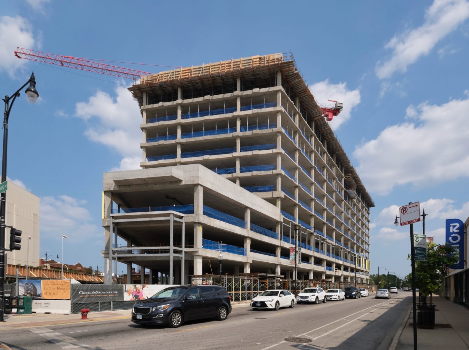 Clarendale Six Corners Tops Out in Portage Park Chicago YIMBY