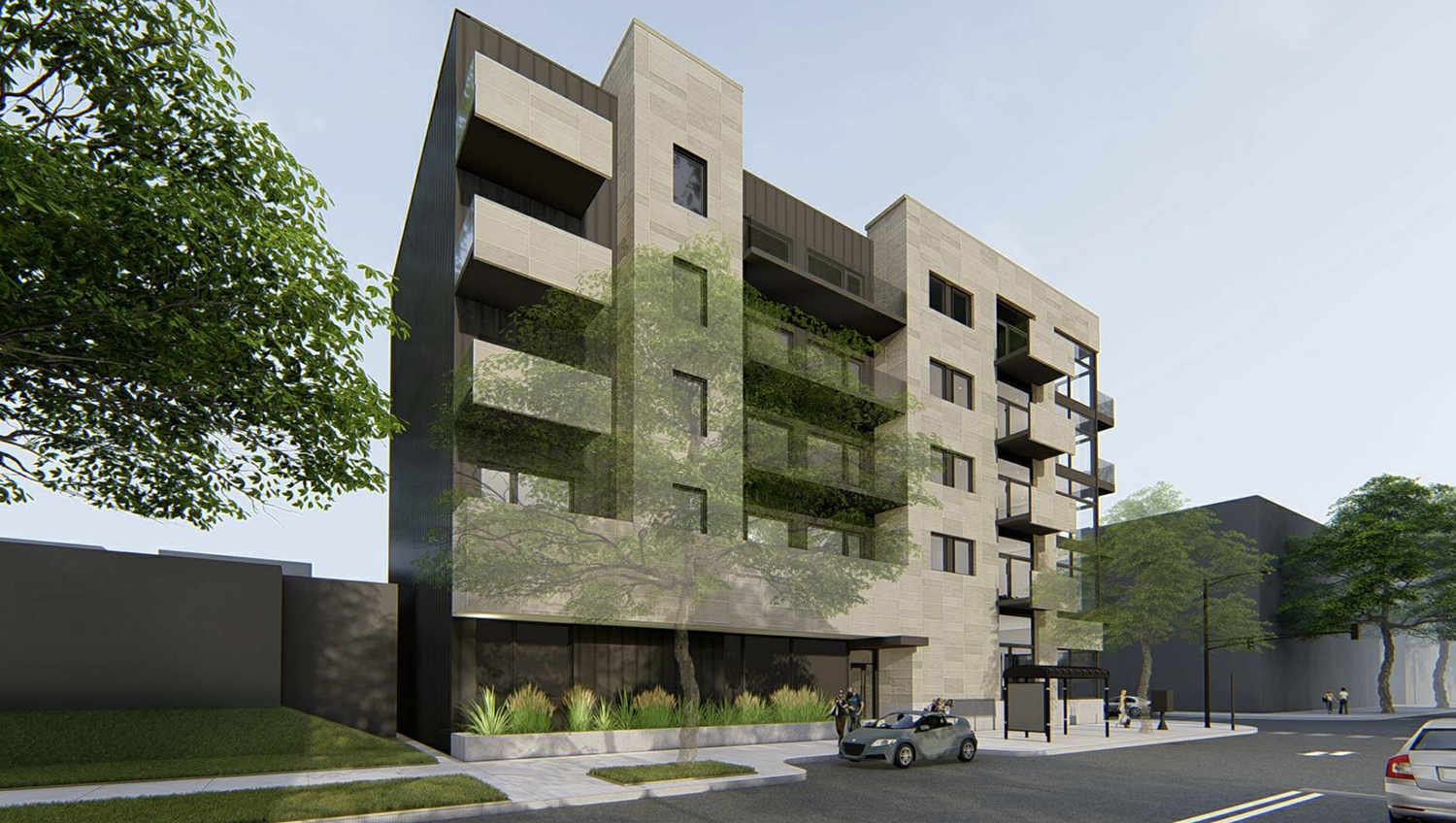 View of 5354 N Sheridan Road. Rendering by 2RZ Architecture