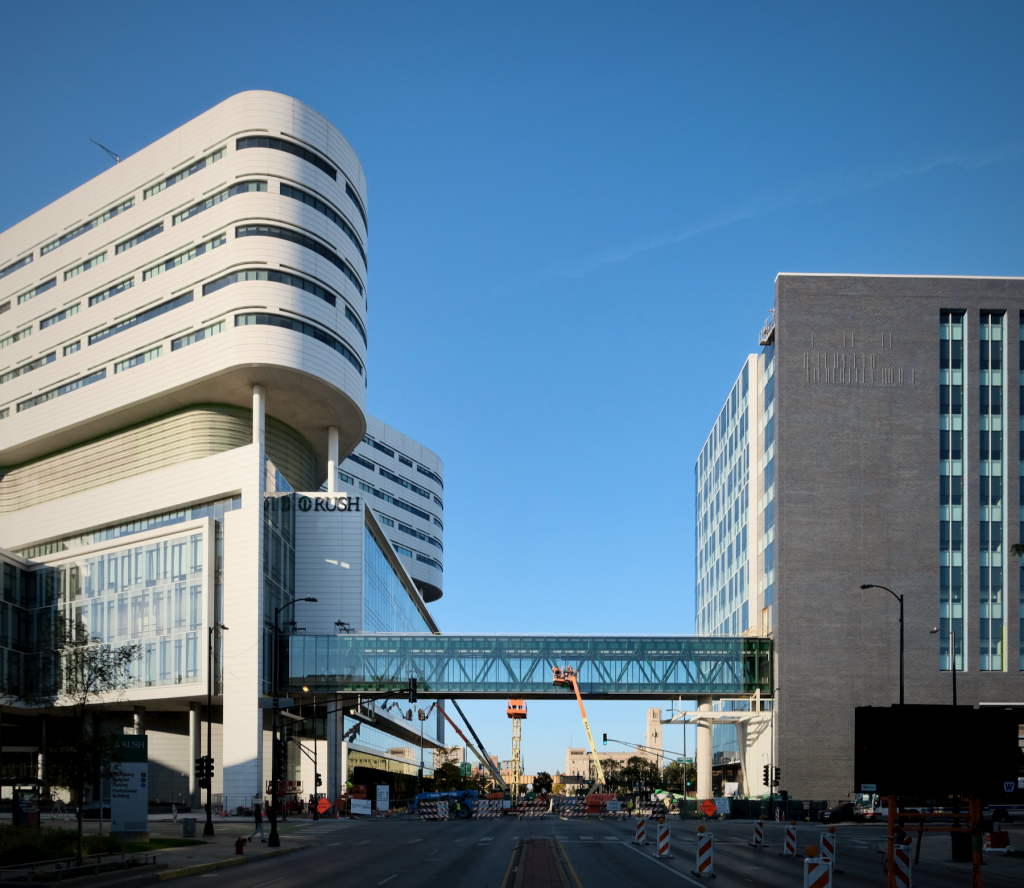 Garage Wing Rises at Rush University's Joan and Paul Rubchlager Medical ...