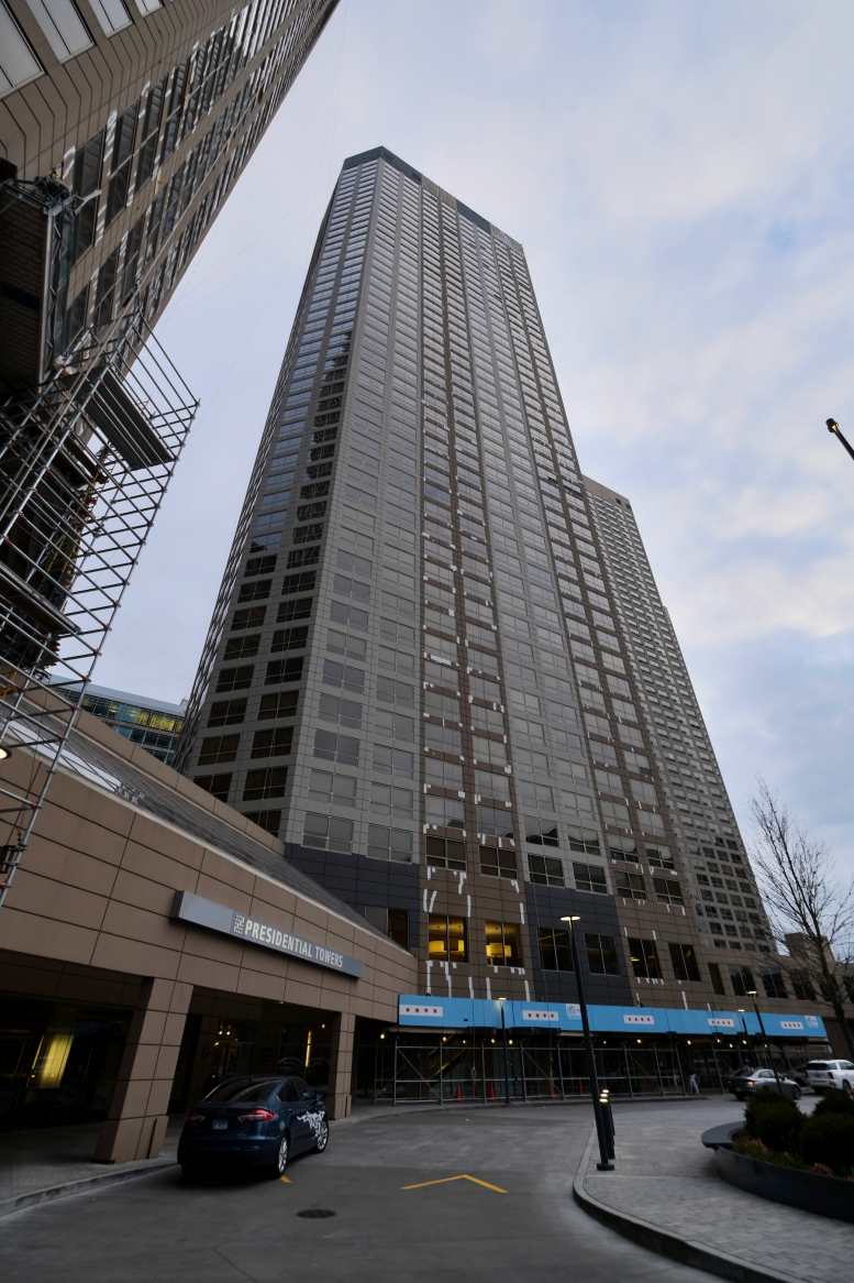 Presidential Towers Go Grayscale at 555 W Madison Street in West Loop