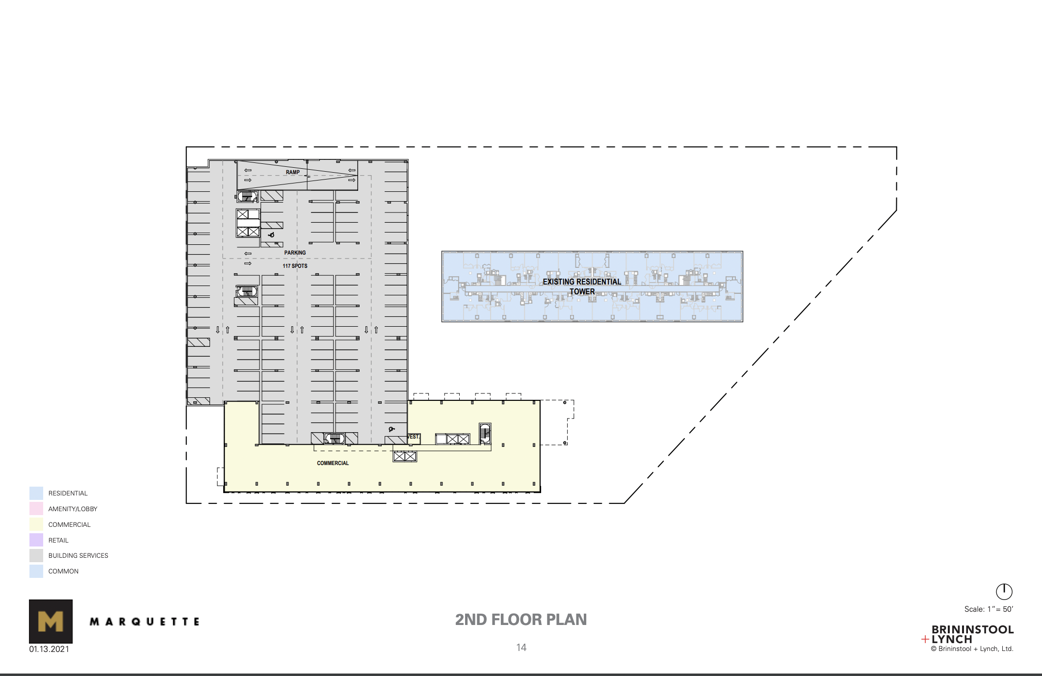 Second floor in master plan (513 S Damen Avenue in upper left)