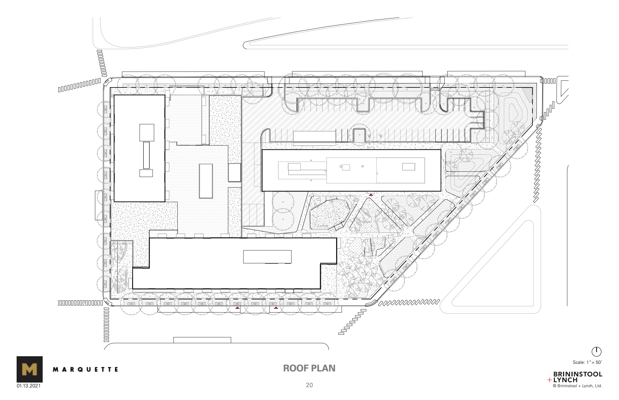 Site map for three-part masterplan (513 S Damen Avenue in upper left)