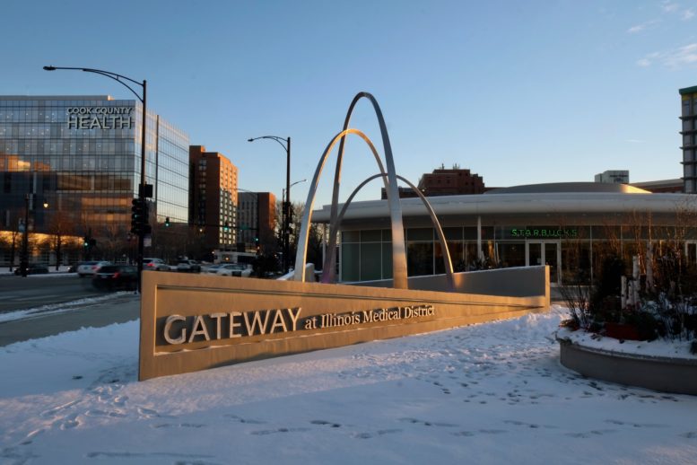 Exterior for Gateway Apartments Progresses in Illinois Medical District
