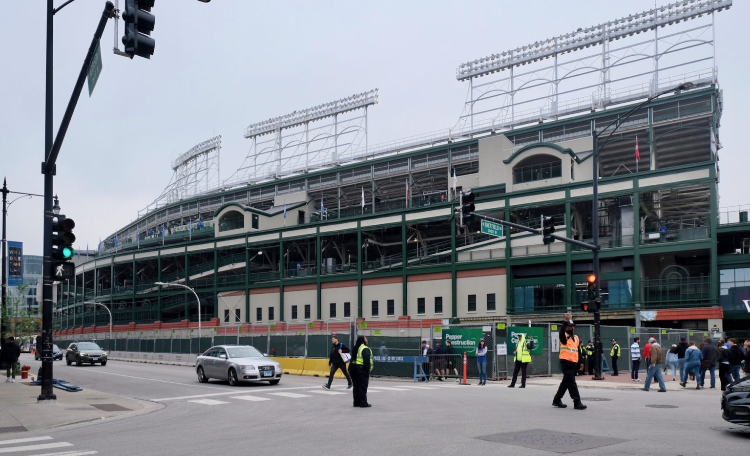 Foundation Work Underway for Wrigley Field Addition at 1012 W Addison