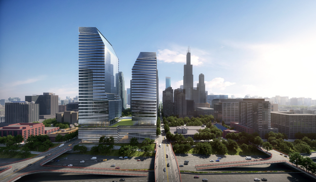 John Buck Company Proposes Two-Tower Office Development for 655 W Madison  Street in West Loop Gate - Chicago YIMBY