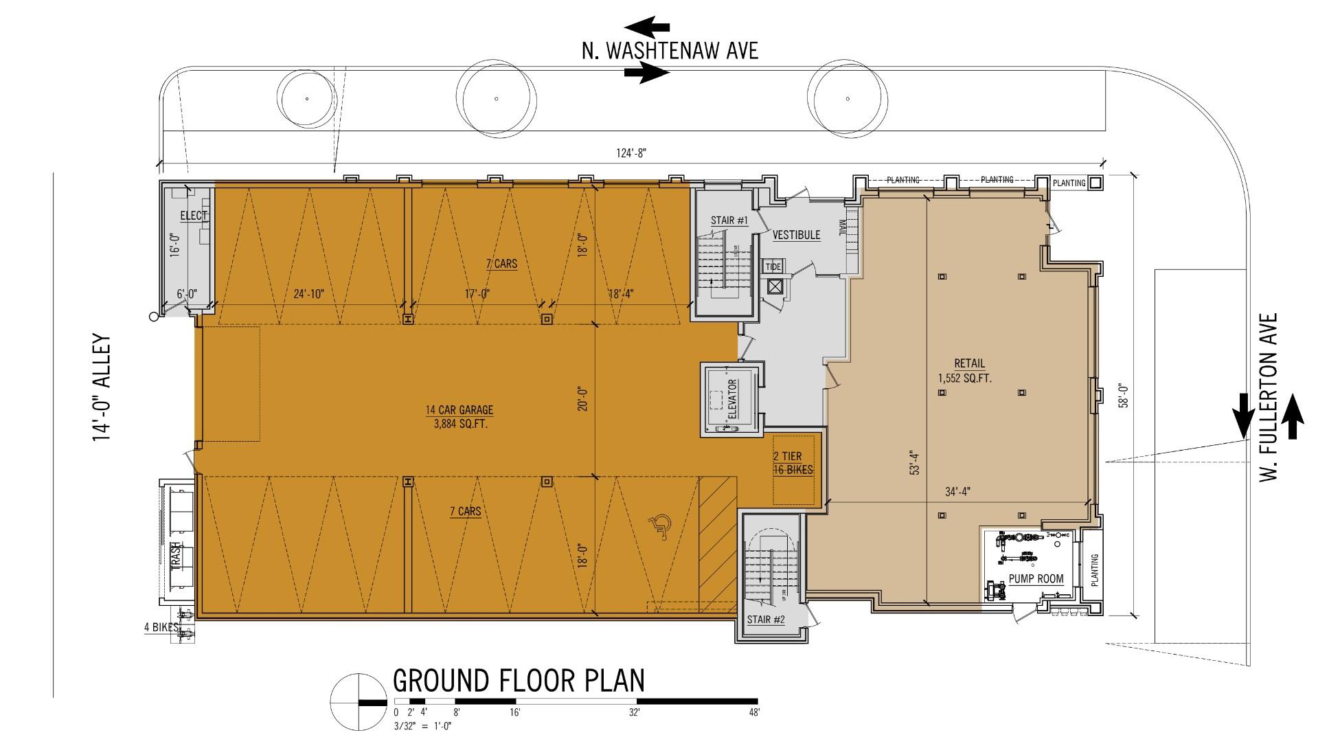 2355 N Washtenaw Avenue ground floor plan