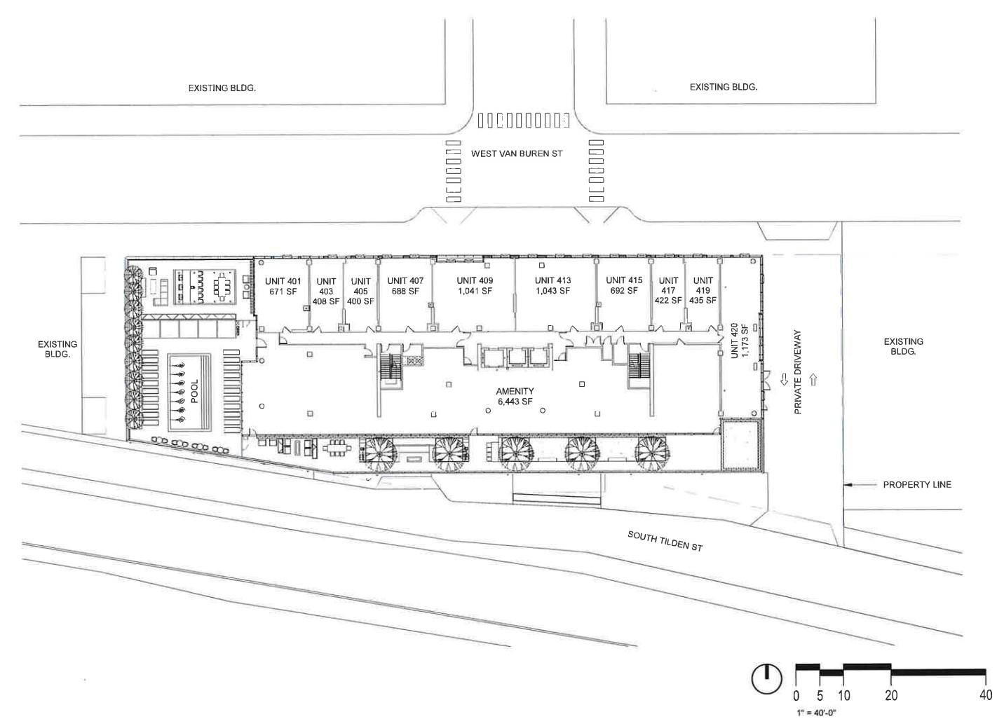 1061 W Van Buren Street first floor plan