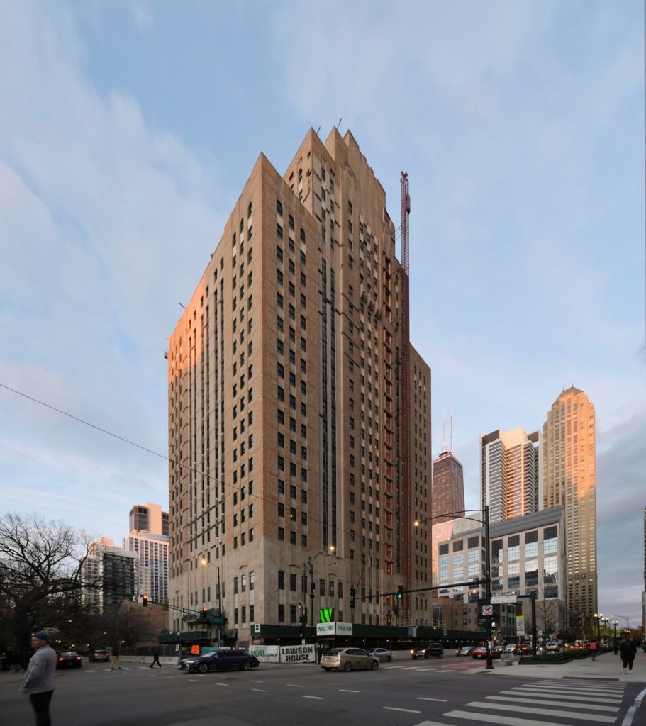 Lawson House Renovation Receives New Windows in Near North Side Chicago YIMBY