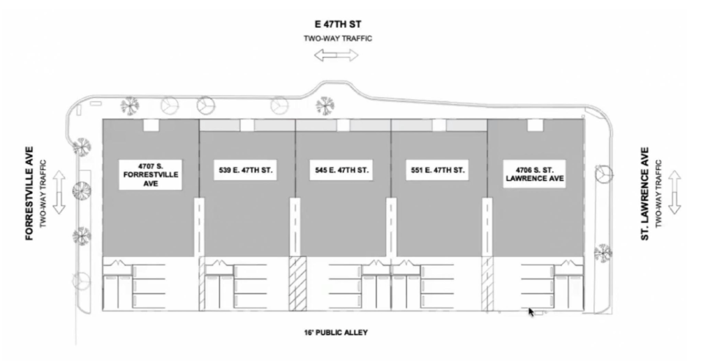 Site plan of 535 E 47th Street by SGW Architecture & Design