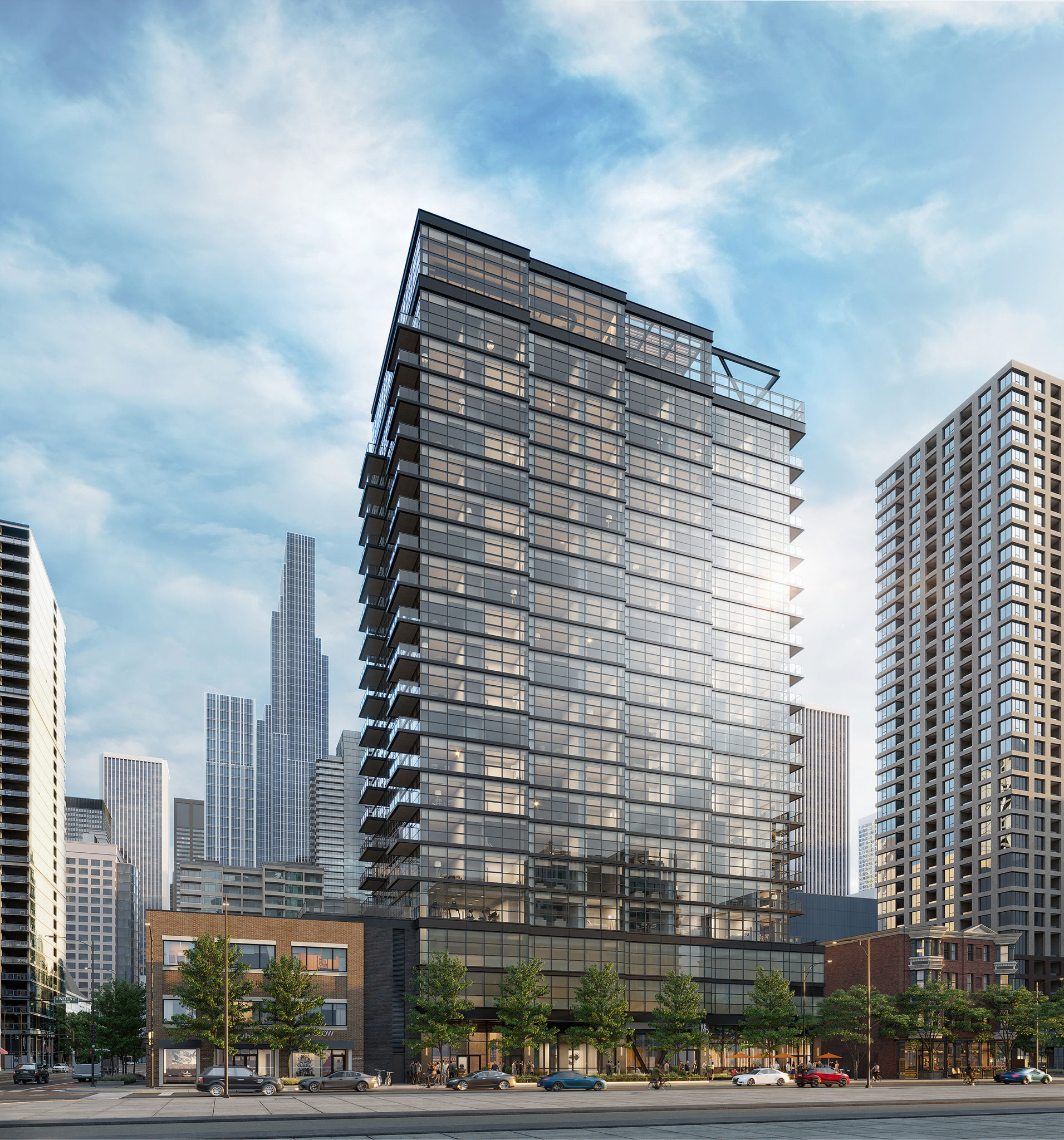 741 N Wells Street Continues Facade Work in River North Chicago YIMBY