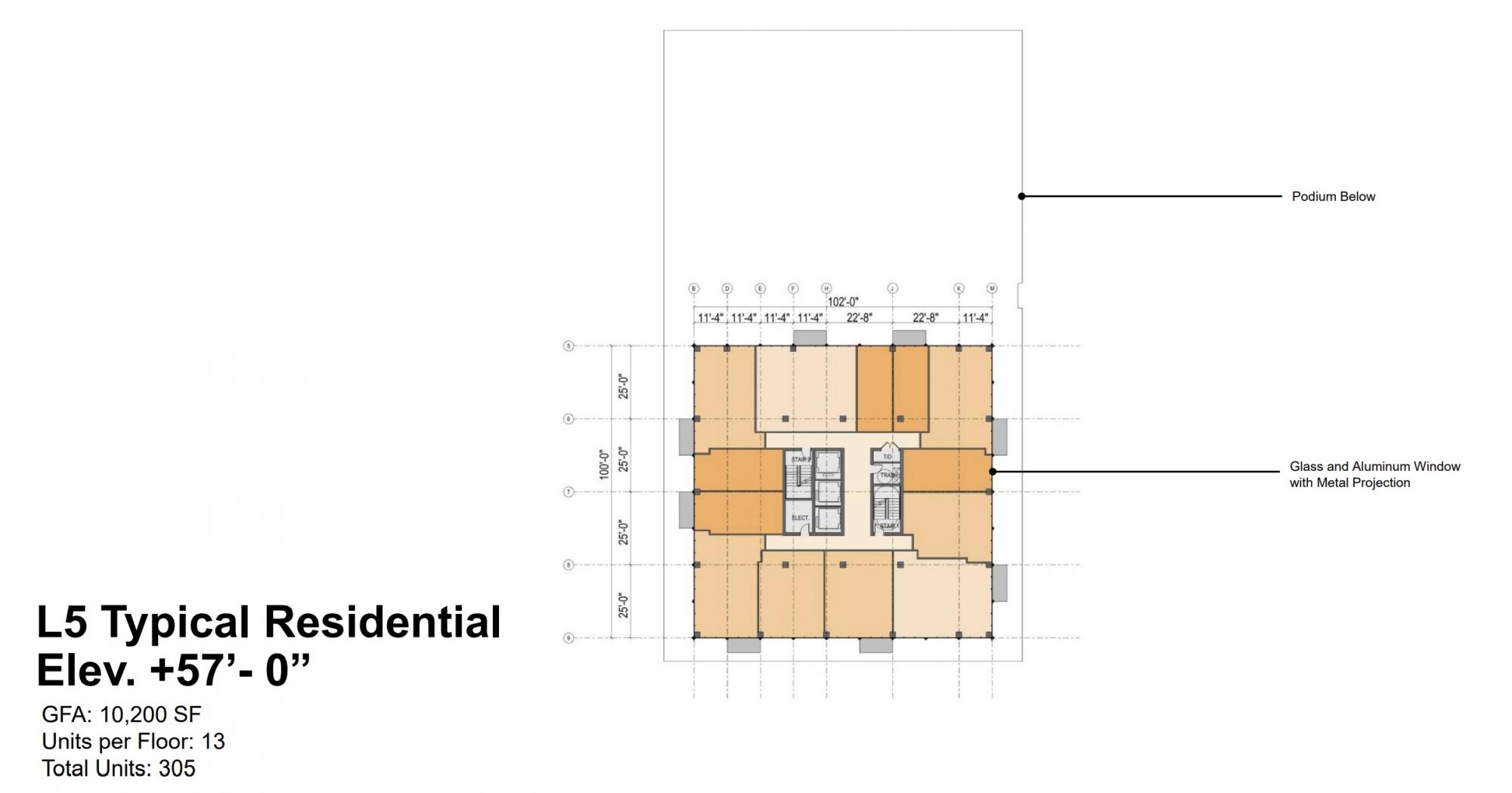 1353 W Fulton Street fifth floor (typical plan) by SOM