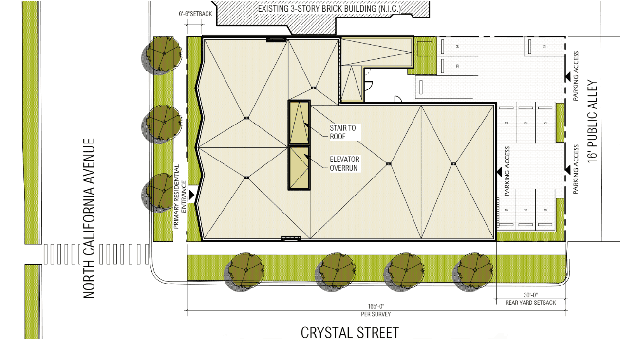 1237 N California Avenue site plan by DesignBridge