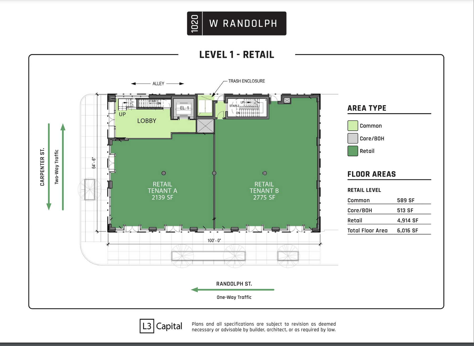 1020 W Randolph ground floor plan