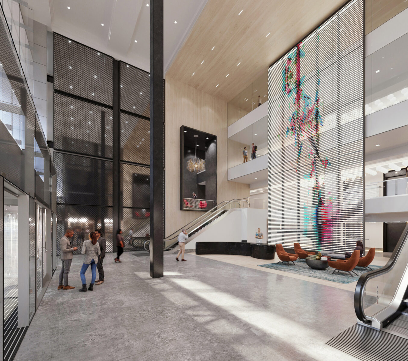 Canal Station lobby. Rendering by SCB