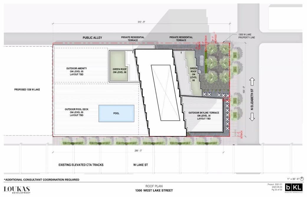 1300 W Lake Street site plan by bKL Architecture
