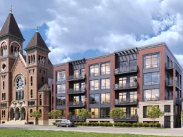 The Residences at St. Bonafice Exterior Rendering, via Zillow