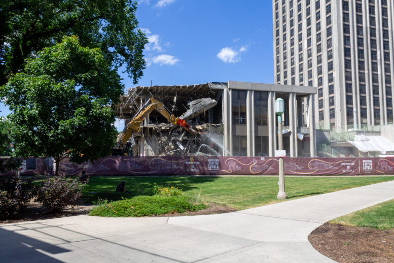 Loyola University Chicago Centennial Forum demolition