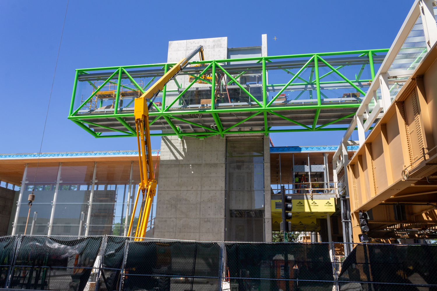 CTA Damen Green Line station construction