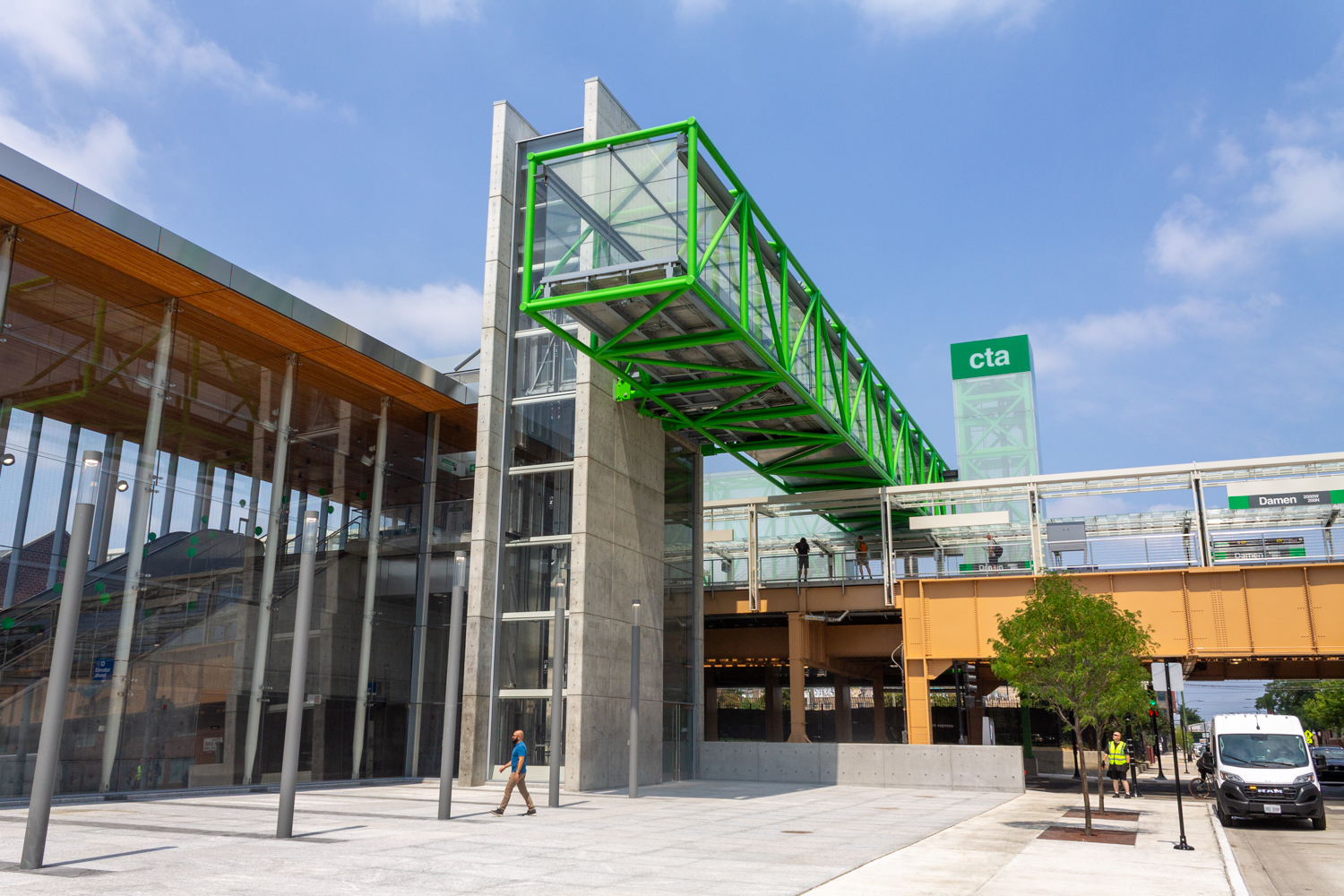 Damen Green Line station opening