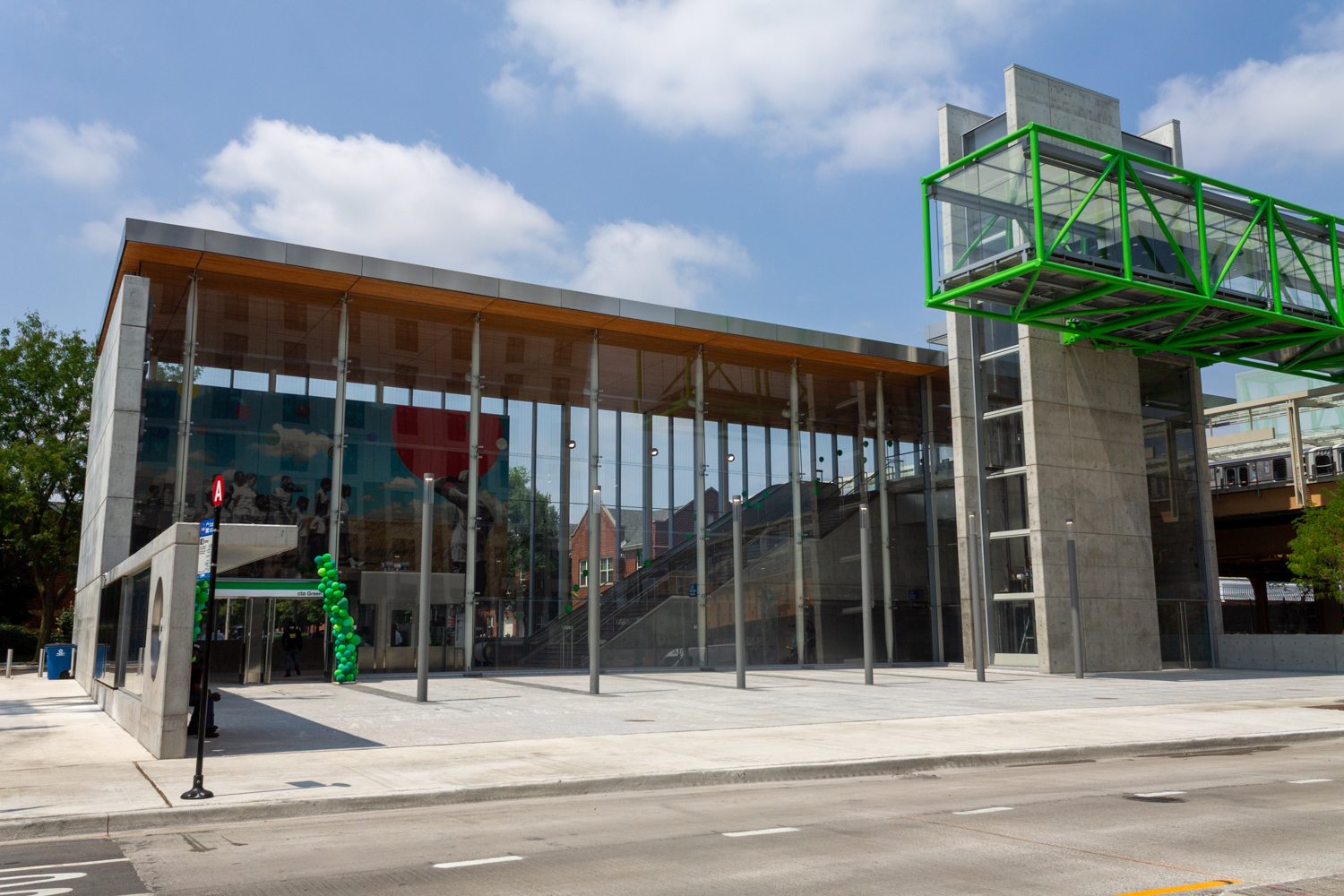 Damen Green Line station opening