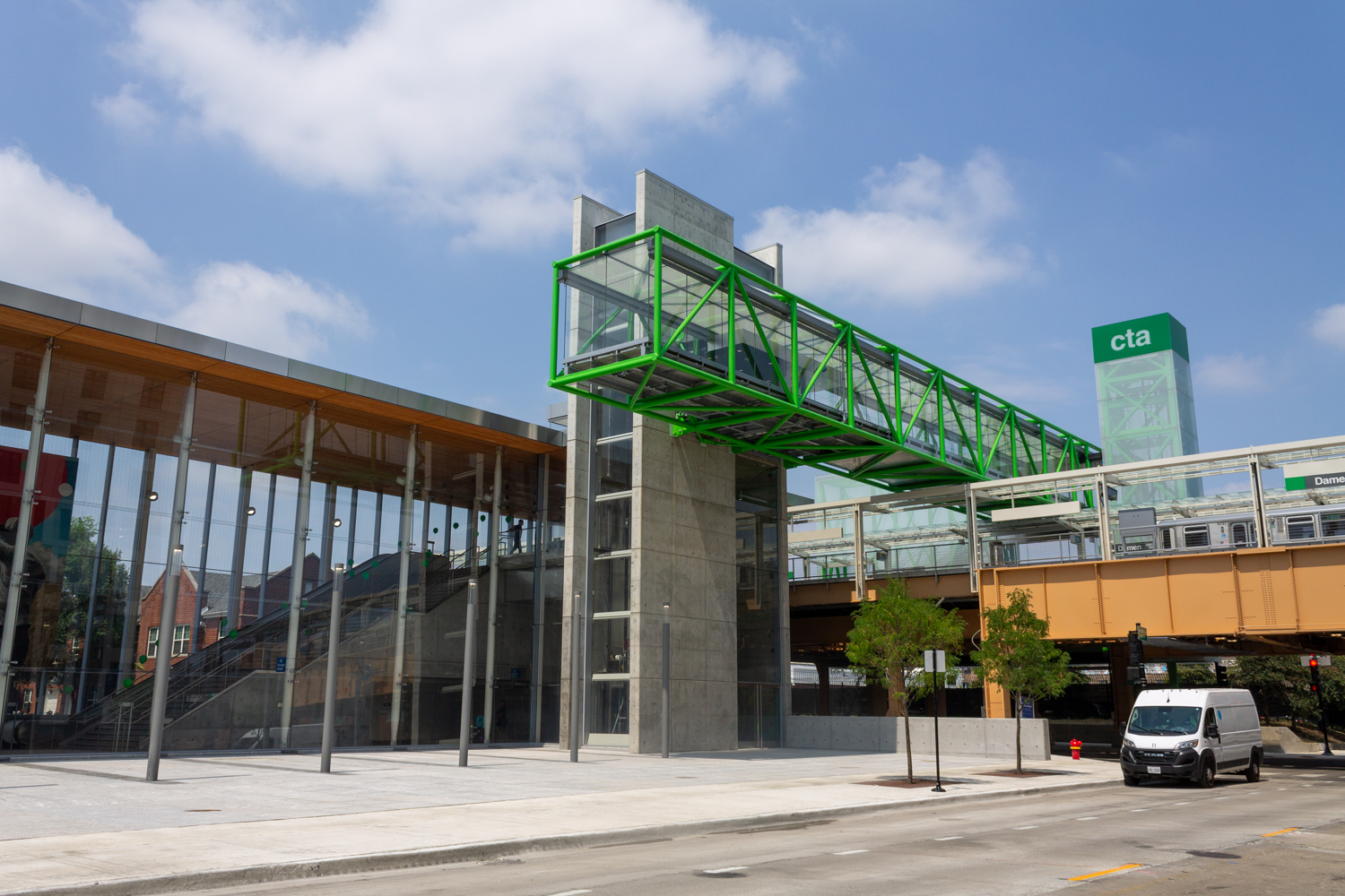 Damen Green Line station opening